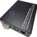 iszo 2.5G SFP Port Transceiver Media Converter,20km SM,RJ45 100M/1000M/2.5G Adaptive,Full/Half Duplex,Inside TTL Port ,Also Work 2.5G/1G GPON SFP ONU Stick Such as The 5671A and G-010S-P and More