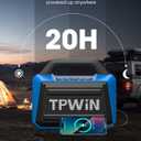Portable Bluetooth Speakers Loud - Wireless Speaker 80W Peak, Light Show, 20H Playtime, Strong Bass, BT 5.3, TWS, IPX6 Waterproof for Outdoor Travel Beach Camping - Blue