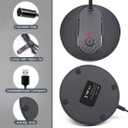 USB Microphone, 360 Degree Adjustable Gooseneck Design, Mute Button & LED Indicator, Noise-Canceling Technology, Plug & Play, Compatible with Windows & MacOS