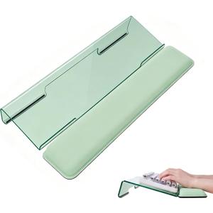 Laborio Computer Keyboard Wrist Rest Stand for Desktop, Keyboard Riser Holder with Wrist Pad for Office Desk, Home, School (Green)