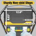Urackify 4 Step Ladder, Heavy-Duty Pass 800lb Capacity Test, Wide Anti-Slip Steps & Secure Handrail Compact, Folding Step Stool Portable Design for Home, Kitchen, Office, Pantry, Closet Use, Black