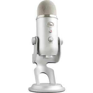 Logitech Creators Blue Yeti USB Microphone for Gaming, Streaming, Podcast, YouTube, Discord, PC, Studio Sound, Plug & Play-Silver