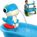 Dinosaur Water Table Pump Continuous Flow – Battery Powered Rechargeable Water Pump - Water Table Accessories (Blue)