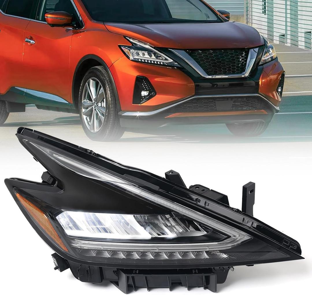 Huray Right LED Headlight Assembly Fit for Nissan Murano 2022 2023 2024 RH
OE Factory Projector Headlamp w/DRL Head Light Replacement Passenger Side