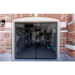 Garage Screen Doors for 1 Car Garage, 8x7Ft Magnetic Closure Heavy Duty Weighted Bottom Screen Self Sealing Fiberglass Mesh Anti Annoying Animals Retractable Net-Easy Assembly & Pass-Through (Black)