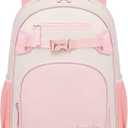 Lightweight Cute Kids Backpack for School Kindergarten Elementary Backpacks for Gilrs ages 6-8-10 (Pink Cream)