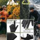 Aerynx Lightweight Running Winter Gloves Touch Screen Gloves Liners for Cycling Biking for Men Women (Black)