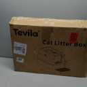 XL Enclosed Stainless Steel Litter Box with Lid, Light Gray | covered, High Sided, Rustproof & Leak Proof, Easy Clean, Odor Control, Includes Scoop & Step