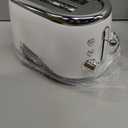MELLERHOME Retro Toaster 2 Slice, 7 Browning Levels, 3 Functions (Reheat, Defrost, Cancel), Stainless Steel Features, Removable Crumb Tray, Under Base Cord Storage, White Toaster Kitchen Appliances