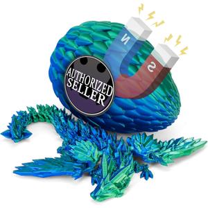 TBOLINE 3D Printed Dragon with Wings,Dragons in Easter Egg Fillers,Sensory Articulated Dragon in Egg Fidget Toy,Easter Basket Stuffers for Kids Boys Girls,Flying Dragons Figure Toys (Green)