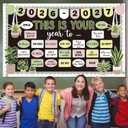 This is Your Year Bulletin Board Set Plant Motivational Classroom Decoration Inspirational Welcome Back to School Bulletin Board Cutouts for School Office Chalkboard Wall Door Decor Supply
