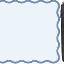 Scalloped Mahjong Mat - Non-Slip Noise Reduction Gaming Mat 31.5 x 31.5 Inch for Mahjong,Waterproof Surface, Neoprene Mahjon for American Mahjong Game (Blue)