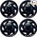 Hubcap Replacement for Ford Van 1998-2023, Gloss Black, Premium Quality Sturdy 16-inch Wheel Cover (4 Piece Set)