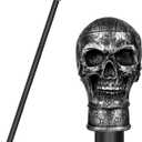Skull Cane Staff Prop,Plastic Skull Pimp Cane Walking Stick Costume Accessory,Halloween Staff Cosplay