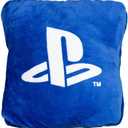 Paladone PlayStation 2-in-1 Cushion Blanket - Officially Licensed Travel Blanket, Foldable Soft Fluffy Throw, Compact Design for Gaming Room or Bedroom Decor