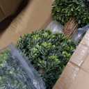 Damomo Artificial Topiaries Ball Trees Outdoor, 3.6ft Faux Boxwood Plants Topiary Triple Ball Tree(2 PCS), Fake Shrubs Trees Potted Decorative Indoor Porch or Garden43inch