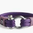 Mens Rope Bracelet - Stainless Steel Silver Shackle, Extremely Durable and Scratch Resistant Waterproof Paracord, Handmade, Nautical Wristband for Men, 9"