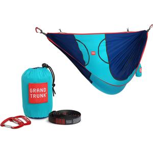 Grand Trunk ROVR Hanging Hammock Chair  Superlight & Packable with 10 Suspension Straps, Durable Parachute Nylon for Camping, Backyard, & Travel  Navy/Ocean Blue