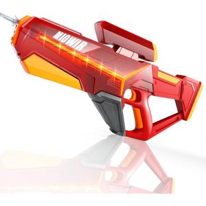 Electric Water Gun for Adults Kids - Powerful Automatic Squirt Gun Long Range Large Capacity, Auto Water Blaster Summer Outdoor Pool Beach Toys Gifts for 6 7 8 Year Old Boys Girls(Red)