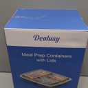 50 Pack (100-Piece) 32 oz Meal Prep Containers Reusable with Lids 3-Compartment, To Go Take Out Plastic Food Storage Containers, Sturdy Leakproof Food Safe, Microwave Freezer Dishwasher Safe, Green