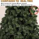 GTPLAYER 6ft Christmas Tree Artificial Xmas Tree with 1000 Branch Tip, 1 Minute Christmas Tree Party Decorations for Home, Foldable Stand, Easy Assembly