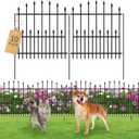 Decorative Garden Fence - 26in(H) x 24.16Ft(L) Heavy Duty Metal Animal Barrier Border Fencing No Dig Rustproof for Rabbit Dog, Outdoor Decor for Yard & Patio Flower Bed (10 Panels + 11 Stakes)