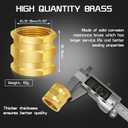 Boltigen 3/4" Heavy Duty Brass Garden Hose Tee - NPT Male x3 w/Swivel Port & 1X Hex Nipples, 3-Way Connector for Faucet to Sprinkler or Car Wash (Male to Female Adapters, Leak-Free)