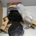 Mueller Heart 5 Waffle Maker, Waffle Iron, Adjustable Browning Control & Nonstick, Cool Touch Handle, Easy to Clean, Small Kitchen Appliances