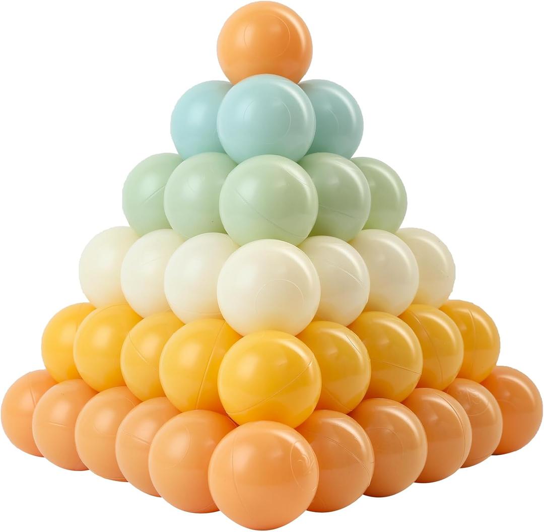 Ball Pit Balls-Star Ball Pit Balls for Kids,Plastic Balls for Ball Pit, Crush Proof Play Balls BPA Free Non-Toxi (170PCS, Orange)