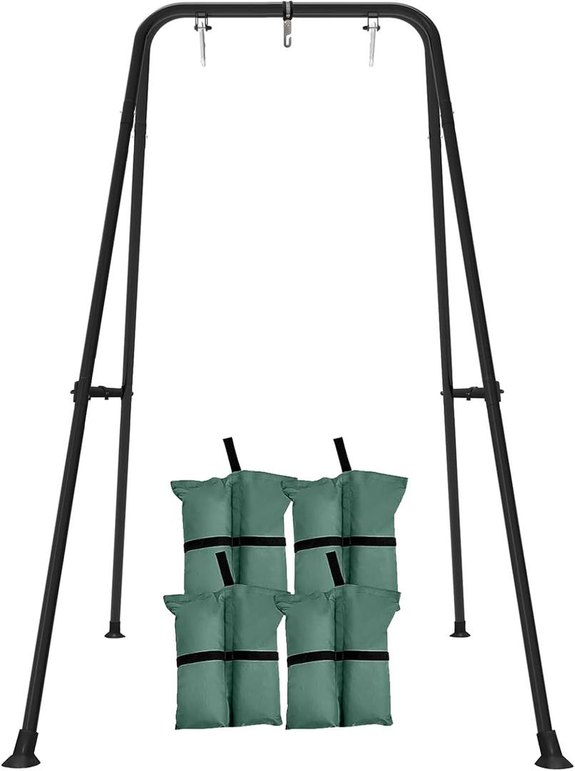 Swing Stand for Kids,Baby Swing Frame, Toddler A-Frame Metal Swing Set for Backyard, Outdoor Indoor use, Fits for Most of The Toddlers Swings (Dark Black)