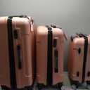 3 Piece Luggage Sets, Lightweight ABS Suitcase with 4 Spinner Wheels  TSA Locks, Hardside Carry On Luggage Durable Suitcase Set for Family Travel Business - Rose Gold, 20/24/28
