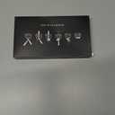 DiBanGu Christmas Bow Ties for Men Xmas Self-tied Bowties and Pocket Square Set Festival Woven Bowtie Handkerchief (Black)