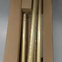 Gold Shower Curtain Rod 34-66 Inches(2.8-5.5ft) Never Rust Adjustable Shower Rod Spring Tension Non Slip No Drilling Shower Rods for Bathroom Garland Window