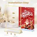 Acrylic Sign Holder 8.5X11 Gold Frames Double-Sided Gold Picture Frames for Flyer Holder Menu Holder Wedding Table Number Holder Christmas Photo Frame with Removable Sticky Dots -6 Pack