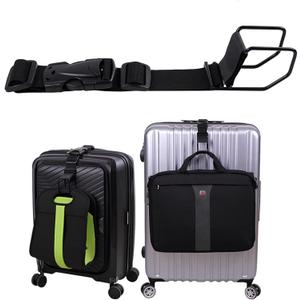 Vigorport Luggage Hook Strap,J Hook for add a Bag Luggage,Multi Adjustment Bag Strap Hook with Hands Free(Black-Large Size)