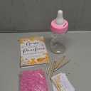 Roowest 512 Pcs Baby Shower Games Guess How Many Pacifiers Sign 100 Small Guessing Games 10 HB Pencils 750ml Milk Bottle 400 Acrylic Pacifiers Decoration for Guest Gender Reveal(Pink,Bee)