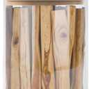 Klmnop Palo Santo Incense Sticks Glass Storage Tank, Moisture-Proof Sage Smudging Incense Storage Box with Wooden Lid for 4 inch Palo Santo for Meditation Healing Yoga(Clear)
