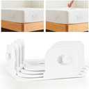 ThriftyZ 4Pcs Sheet Holders, Bed Sheet Holders for Corners, Lock Bed Sheet Holders, Fitted Sheet Holders Keep Sheets Firm & Tight, Universal Fitted Sheet Holder, White