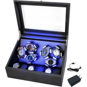 hightall Luxury Automatic Watch Winder for Rolex/Omega/Cartier for Automatic Watches with Whisper-Quiet Motor (<5dB), Anti-Scratch Memory Foam & Stable Base
