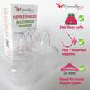 2 x Breastfeeding Nipple Shields for Nursing Newborn Baby, 2 Count 24mm | Soft Silicone | BPA BPS Free with Sterilizer Case