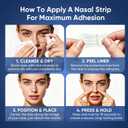 3 x Nasal Strips for Snoring Comfortable Nose Strips for Breathing,Anti Snoring Devices,Skin-Friendly Snoring Solution for Better Airflow & Restful Sleep