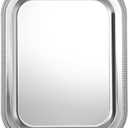 18.5"x14.5" Rectangular Silver Serving Tray with Handles, Beautiful Mirror Polished Finish, Lightweight Classic Metallic Decorative Silverplate Tray for Wedding Anniversary Birthday Holiday Gatherings