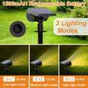 WELALO Solar Spot Lights Outdoor, [6 Pack/65 LED/3 Modes] Solar Landscape Spotlights, Solar Powered Security Lights, IP68 Waterproof Wall Lights for Outsides Walkway Yard Garden Driveway(Warm White)