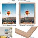 JCJMY 10x14 Rustic Brown Picture Frame Set of 3, Horizontal and Vertical Formats for Wall Hanging, 10 x 14 Wall Gallery Poster Photo Frames with Shatter Resistant Plexiglass, 3 Pack, Rustic Brown