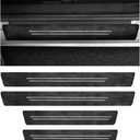 4PCS Car Door Sill Protector, Anti-Scratch Carbon Fiber Door Sill Protection Entry Edge Guard, Waterproof Scuff Threshold Strips Sticker Exterior Decor for Most Vehicles (White)