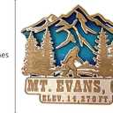 3 x Mount Evans Magnet, Carved Wood Decoration of Rocky Mountains, Colorado Souvenir Magnets, 3 Inches