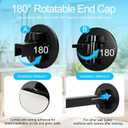 Black Adjustable Shower Curtain Rod 59-86 Inch,180° Rotatable Ends, Aluminum Shower Curtain Pole for Living Room, Bedroom, Bathtub, Stall