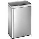BestOffice 13 Gallon(50L) Trash Can Stainless Steel Kitchen Garbage Can with Automatic Sensing Cover Anti-Fingerprint for Home Office Bathroom Bedroom Kitchen Trash Can with Lid Waste Bin