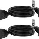 3FT Polarized US Extension Cord 2 Prong, BENACES 2 Pack UL Certificated 16AWG Male to Female Power Extension Cable 13A/125V (2 Pack)