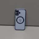 ZTOFERA Magnetic Case for iPhone 16 Plus Case 6.7" [Compatible with MagSafe] Cute Plating Love Hearts Pattern Case with Camera Protection,Soft Shockproof TPU Bumper Cover for Women Girls,Blue